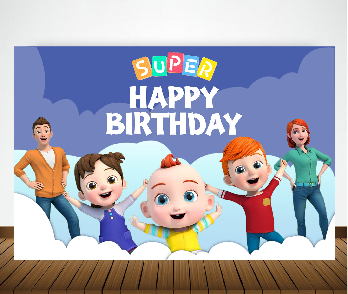Cocomelon Theme Birthday Party Backdrop