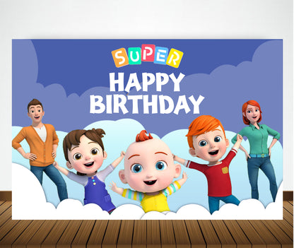 Cocomelon Theme Birthday Party Backdrop
