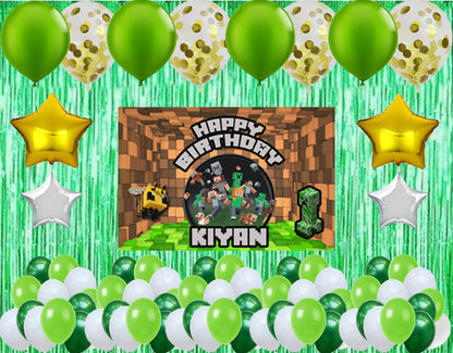 Minecraft Theme Birthday Party Decorations Complete Set