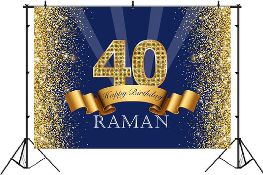 40th Birthday Party Backdrop 