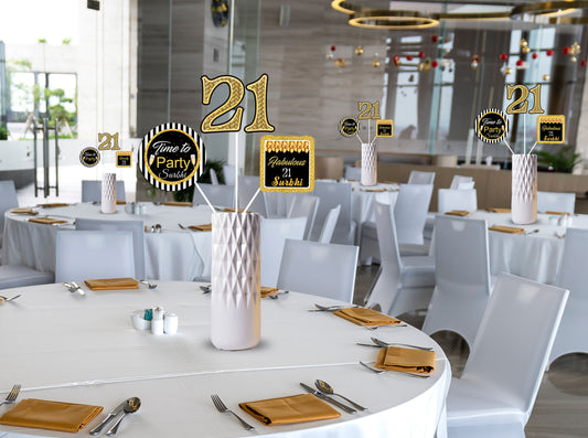 21st Birthday Party Table Toppers for Decoration 