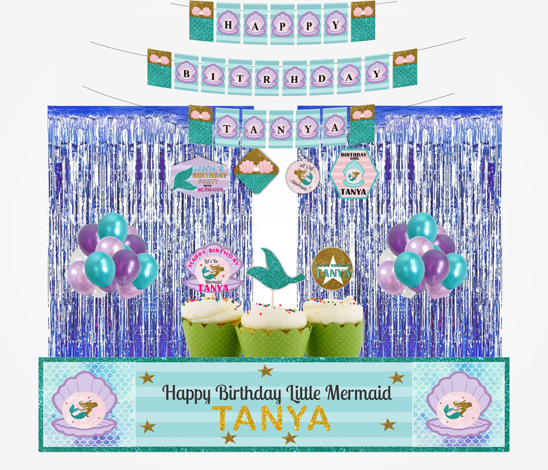 Mermaid Theme Birthday Party Decoration Kit