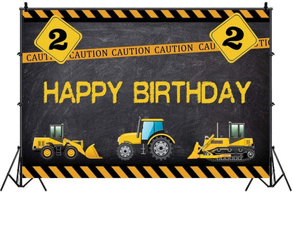 Construction Birthday Party Backdrop