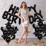 Black Party Decoration Bunting for Birthday