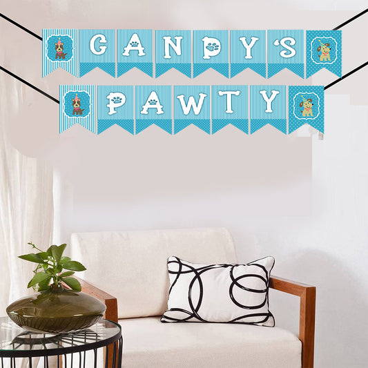 Dog Theme Birthday Party Banner for Decoration