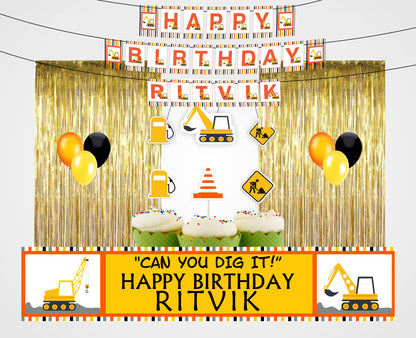 Construction Birthday Party Decoration Kit