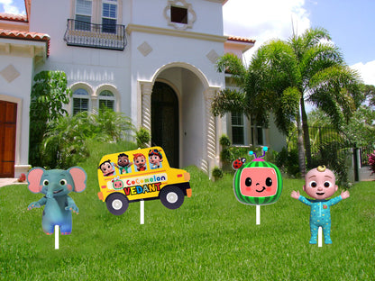 Cocomelon Theme Birthday Party Cutouts