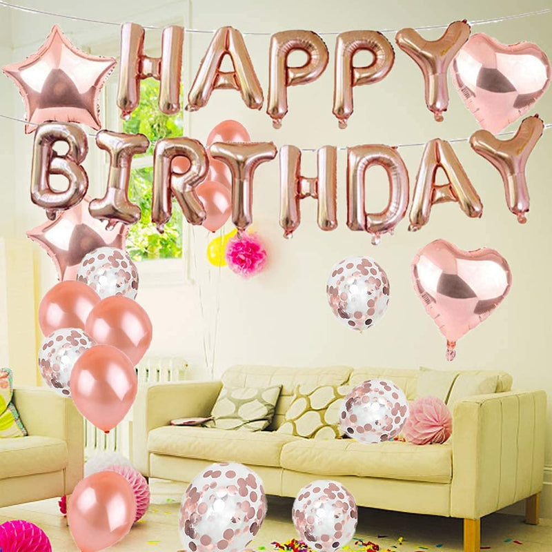 31th Birthday Decorations Party Supplies,Rose Gold Number 31 Balloons,31th Foil Balloons Latex Balloon Decoration,Great 31th Birthday Gifts for Girls