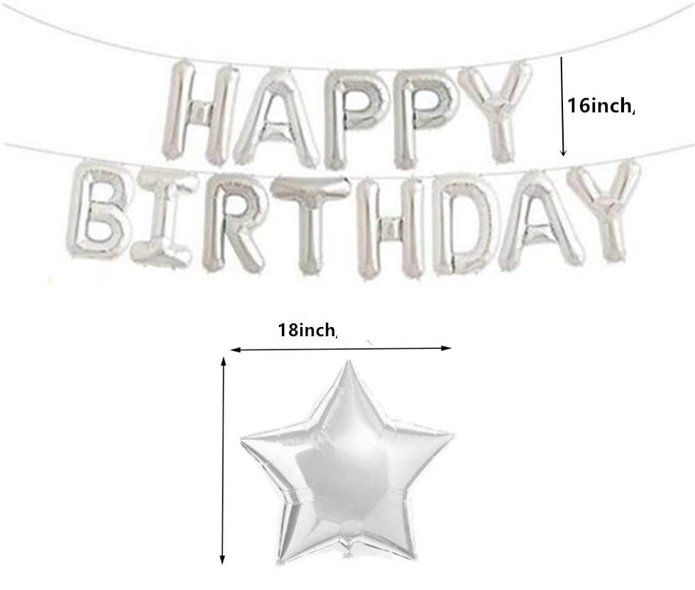 Silver Decoration Set for Birthday