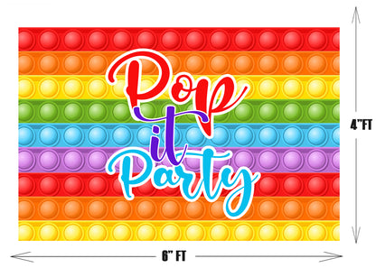Pop It  Birthday Party Backdrop