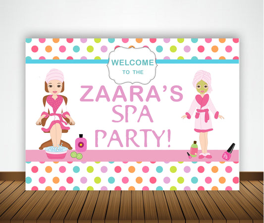Spa Theme Birthday Party Backdrop