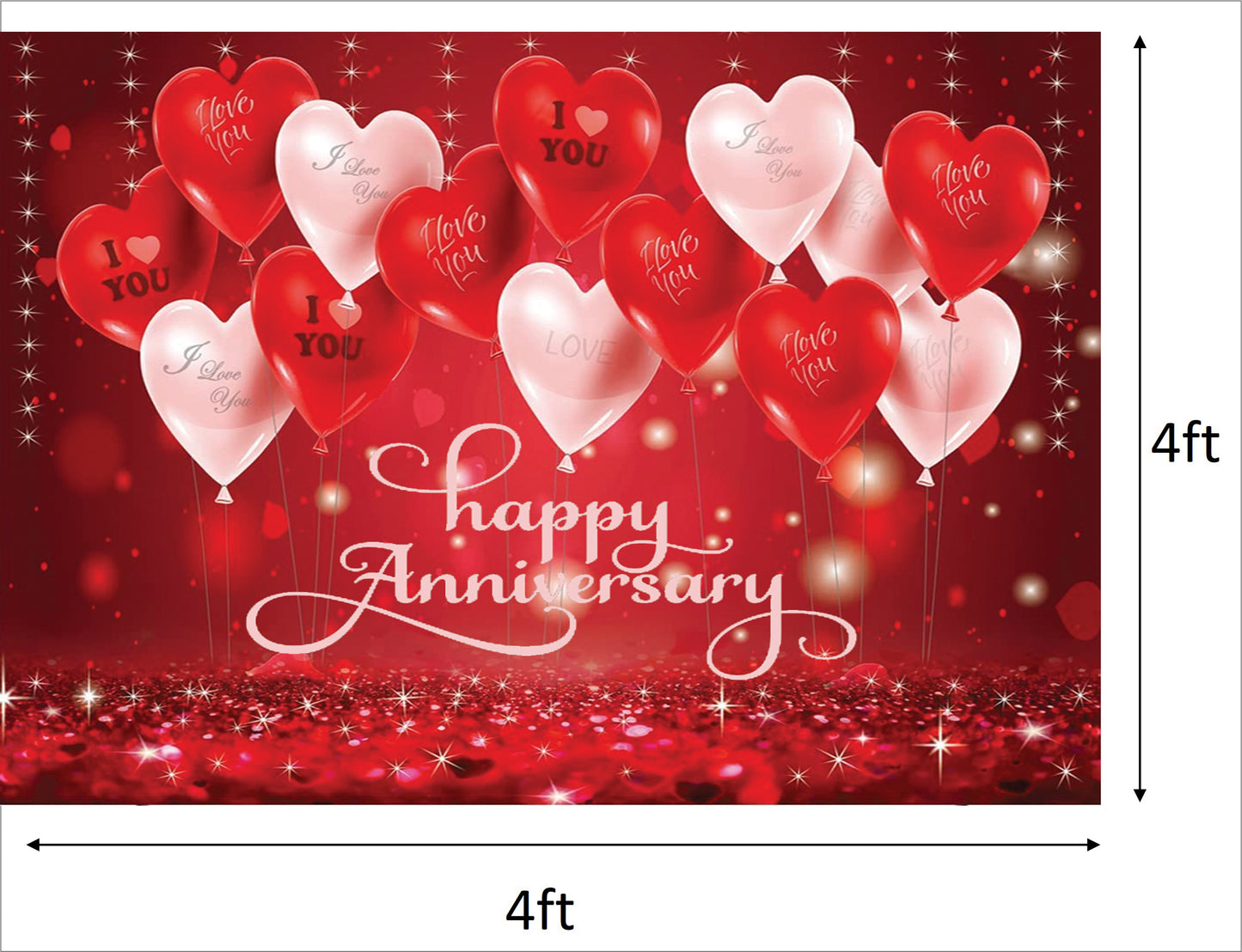 Anniversary Party Backdrop Banners for Couples