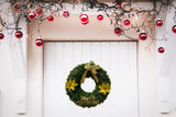 Christmas Wreath, 12 Inch Traditional Christmas, Artificial Decorative Wreath -1 Pc