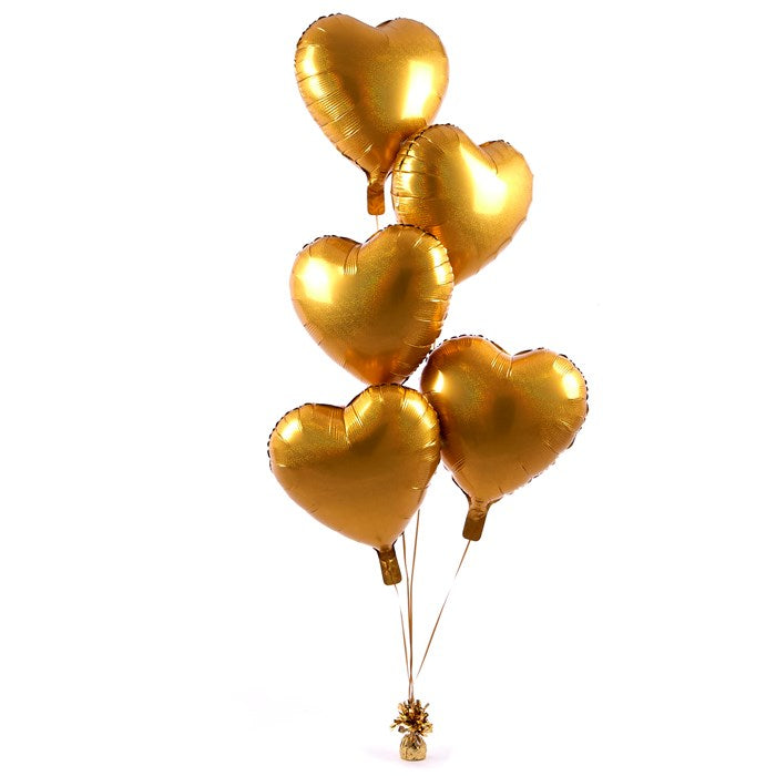 18 Inch Gold Heart Balloons, Heart Shaped Balloons Foil Love Balloons For Wedding Decoration, Birthday Parties.