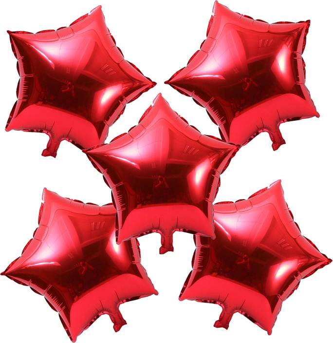 Red Star Shape Foil Mylar Helium Balloon Birthday Party Decoration ,Foil Balloons