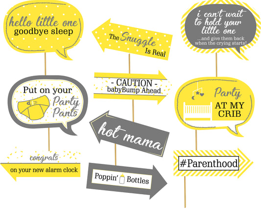 What Will It Bee Baby Shower Party Photo Booth Props Kit