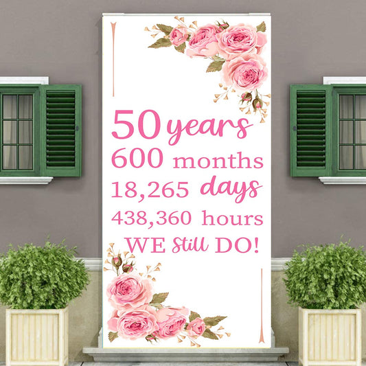 50th Anniversary  Customized Welcome Banner Roll up Standee (with stand)