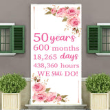 50th Anniversary  Customized Welcome Banner Roll up Standee (with stand)
