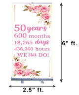 50th Anniversary  Customized Welcome Banner Roll up Standee (with stand)