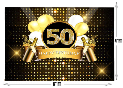 50th Birthday Party Backdrop 
