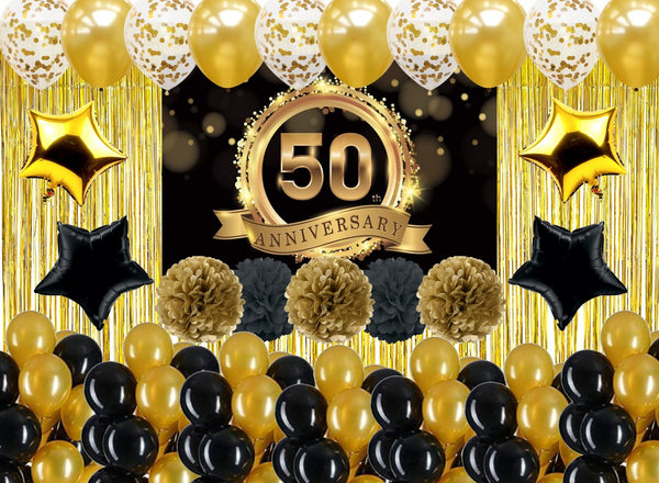 50th Anniversary Decorations Complete Party Set