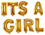 16 Inch Gold Letter Mylar "Its A Girl" Banner For Baby Girl Welcome Party Decoration