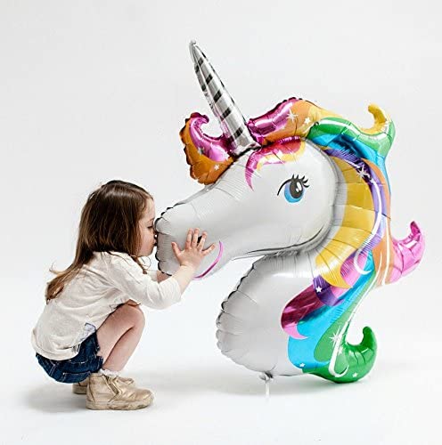 Rainbow Unicorn Foil Helium Balloon For Birthday Rainbow Party Baby Shower Decoration (33 Inches)