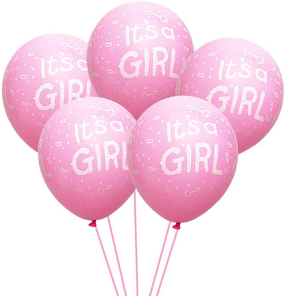 It'S A Girl Latex Party Balloon New Born Baby Girl Decorations