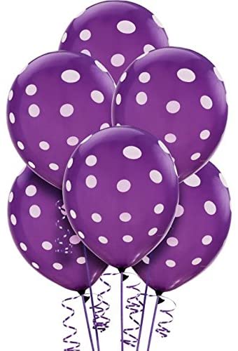 Purple Polka Dot Party Balloons-Birthday Parties,
