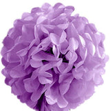 Purple Hanging Paper Party Decorations,-Round Paper Fans Set Paper Pom Poms Flowers For Birthday/ Wedding /Baby Shower