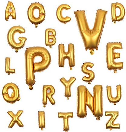 16 Inch E Alphabet Letter Balloons Birthday Balloons Gold Foil Letter Balloons Birthday Party Decorations Kids