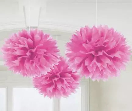 Pink Pompom Flower Decoration