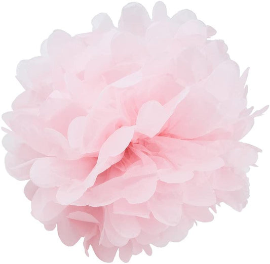 Pink Blue And White Pom Pom Flower Decoration -Baby Shower