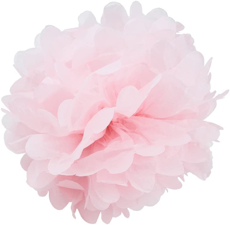 Green , Pink And White Pom Pom Flower Decoration -Girl Baby Welcome, Girls Birthday Party