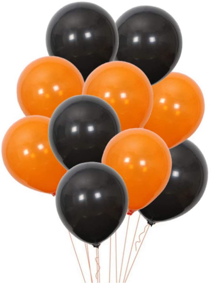 Halloween Party Banner and Balloons