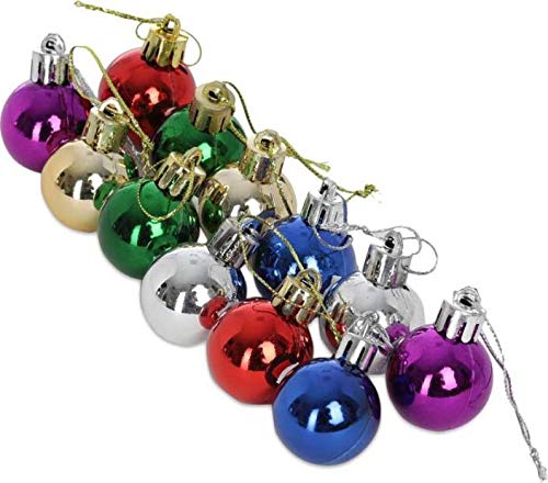 24 Pcs Multi Colour Christmas X-Mass Tree Decoration Hangings Ornaments Balls