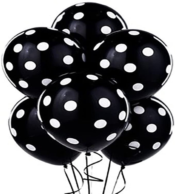 Black Polka Dot Party Balloons