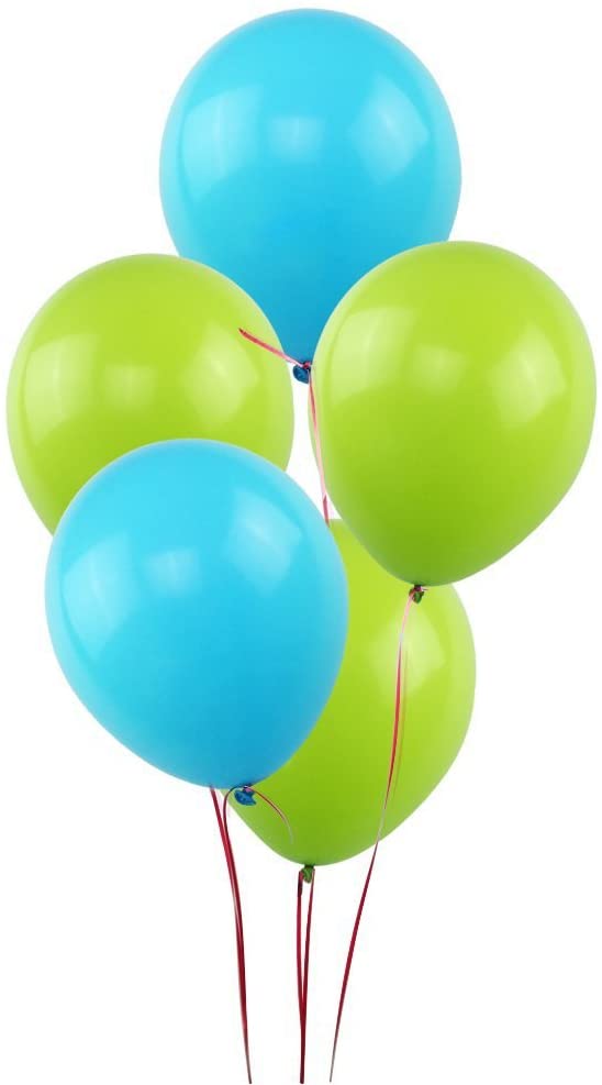 Blue And Green Party Balloons-Birthday Parties ,Baby Shower Decorations
