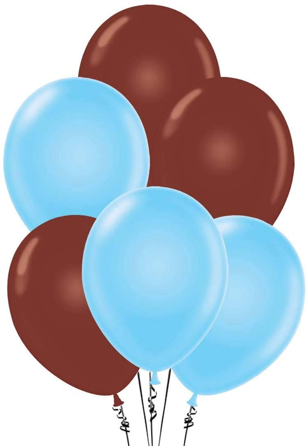Blue And Brown Party Balloons-Birthday Parties & Baby Welcome Parties