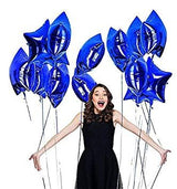 Blue Number 2 Balloon Helium Foil And Star Mylar Birthday Party Decorations