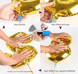 16 Inch Letter A-Z - Alphabet Foil Balloon Or 16" Digit Balloons Decoration Supplies Gold Color Set