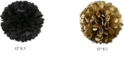 Black And Gold Anniversary Combo Kit For Decorations