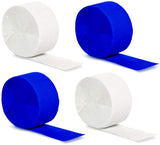 White And Blue Crepe Paper Crepe Paper Streamer (12 Piece) - Party Supplies For Parties, Baby Shower, Bridal Shower