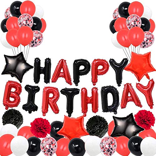 Birthday Party Decorations - Happy Birthday Foil Balloons Banner Latex Balloons Perfect For Party Supplies Balloons