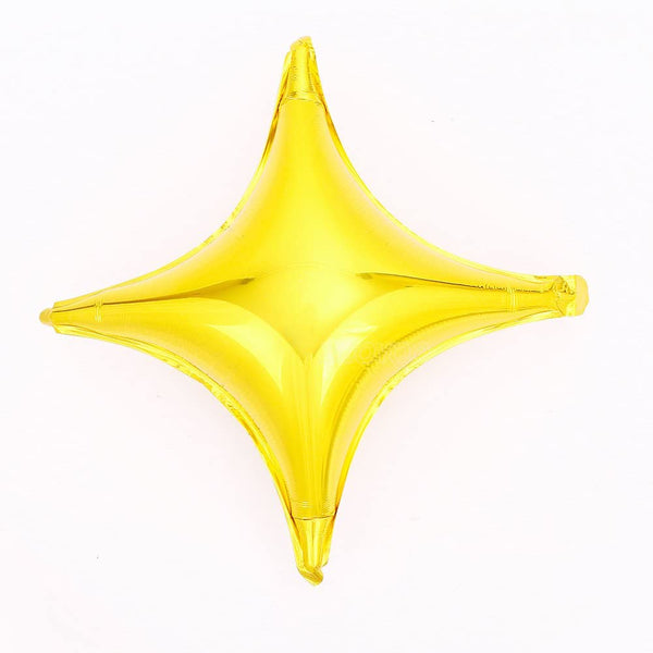 Star Shape Foil Gold Quadrangle Balloon - 24 Inch -3 Pc Balloons Decoration
