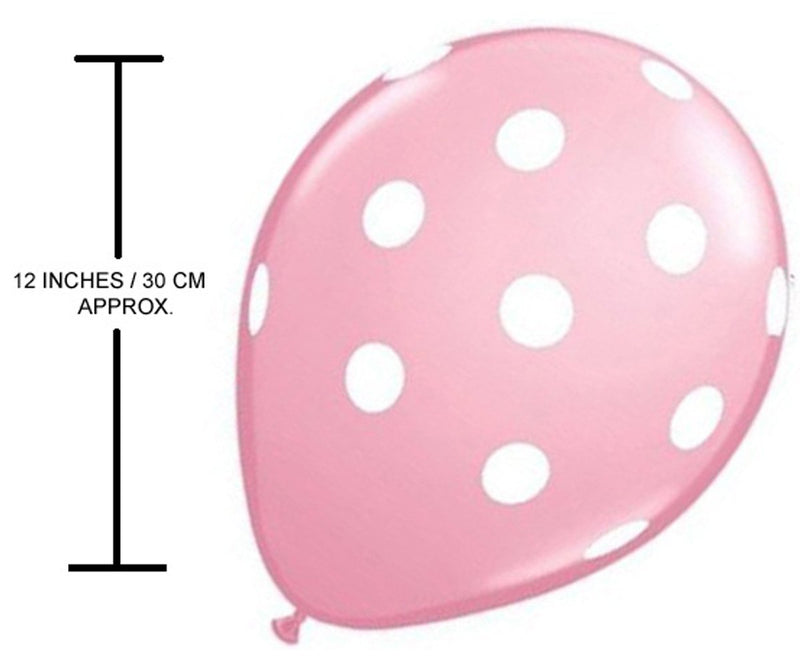Pink And Brown Polka Dot Party Balloons-Birthday Parties,Cute Teddy Party