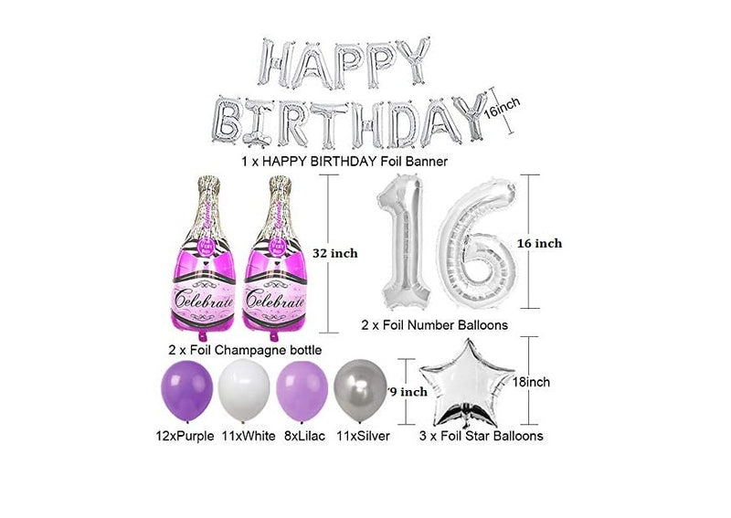 16th Birthday Decoration Party Supplies