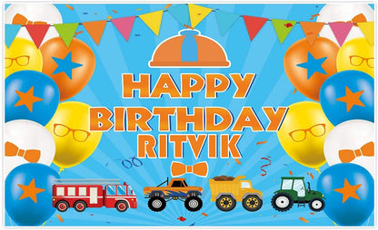 Construction Birthday Party Backdrop
