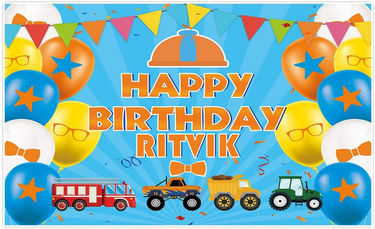 Construction Birthday Party Backdrop