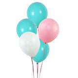 Pink, Aqua Blue And White Latex Balloons For Birthday Parties, Unicorn Decorations